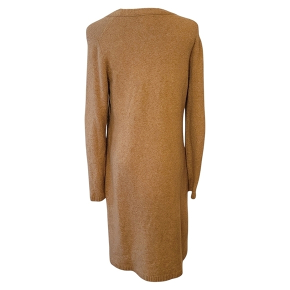 J. Crew Tan Crewneck Sweater Dress Size Medium - Picture 4 of 5